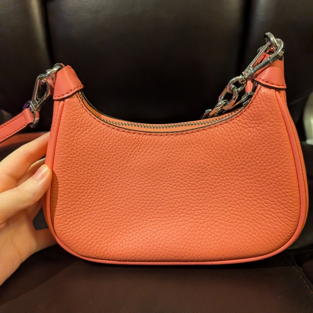 LAST CHANCE NWOT Michael Kors Cora Mini Zip Pouchette Pink Crossbody Bag - Picture 6 of 11